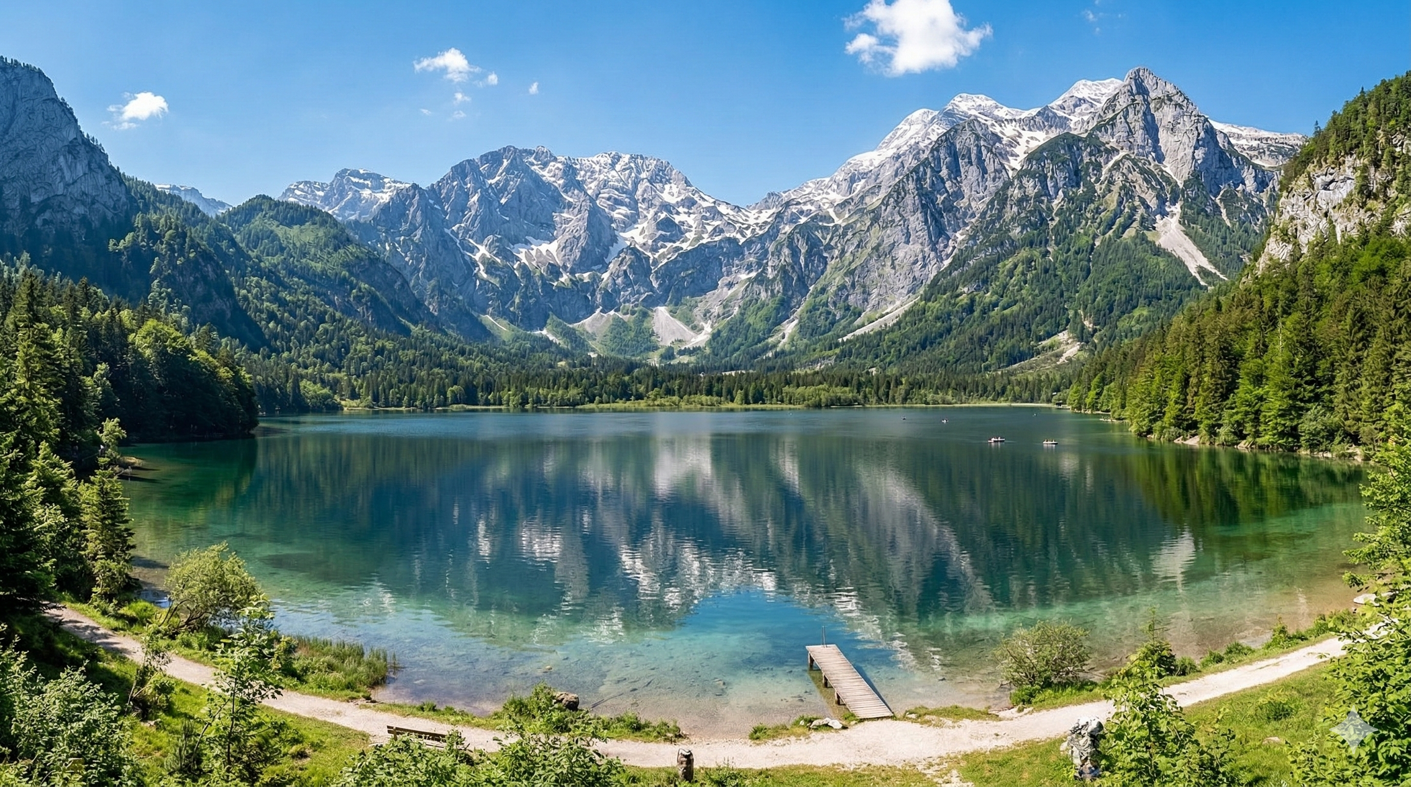Panoramablick auf die Belegstelle Offensee im Salzkammergut